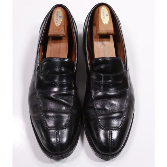 Allen Edmonds Glasgow Black Leather Penny Loafers 13 D - Picture 4 of 11